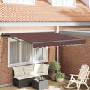 vidaXL Napernyő keret Barna 300 x 250 cm Poliészter PU bevonattal