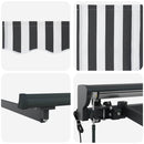 vidaXL Behúzható napellenző Antracit és Fehér 300x250 cm szövet