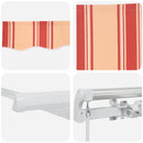 vidaXL Behúzható napellenző Csíkos Sárga és narancs 300 x 250 cm