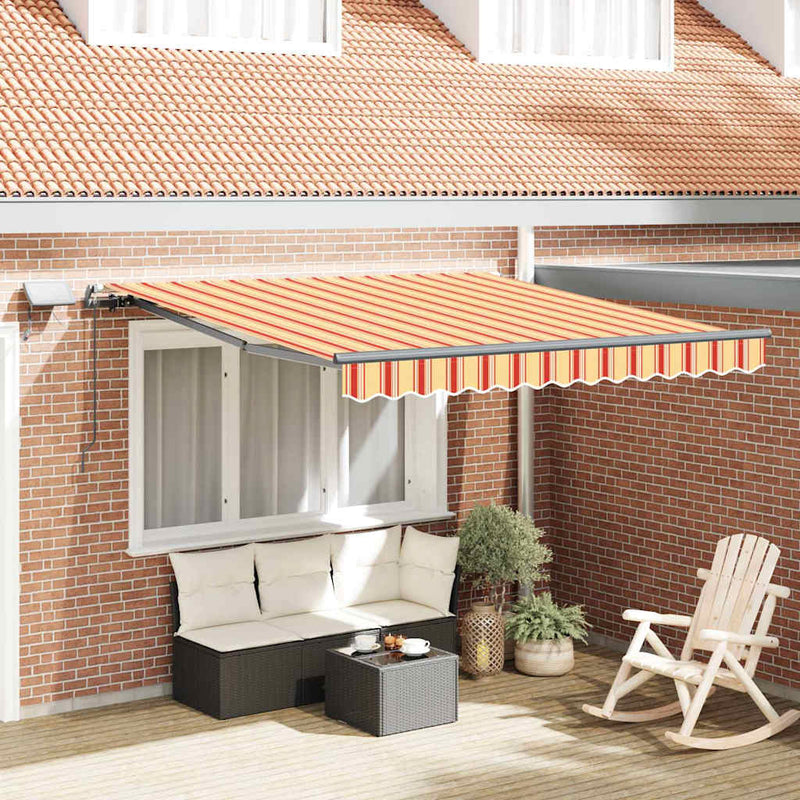 vidaXL Behúzható napellenző sárga és narancssárga 300 x 250 cm szövet