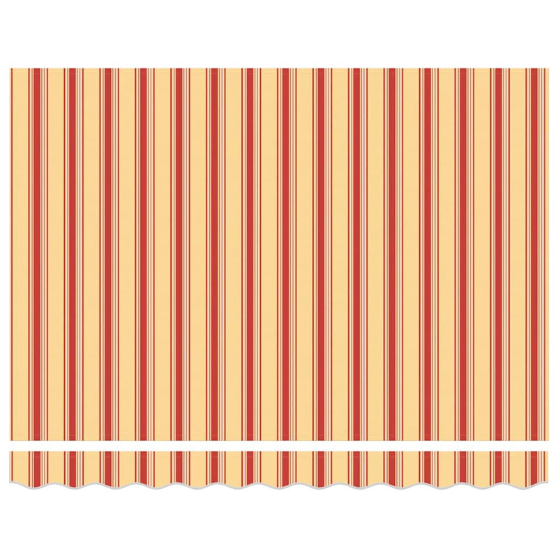 vidaXL Behúzható napellenző Csíkos Sárga és narancs 300 x 250 cm