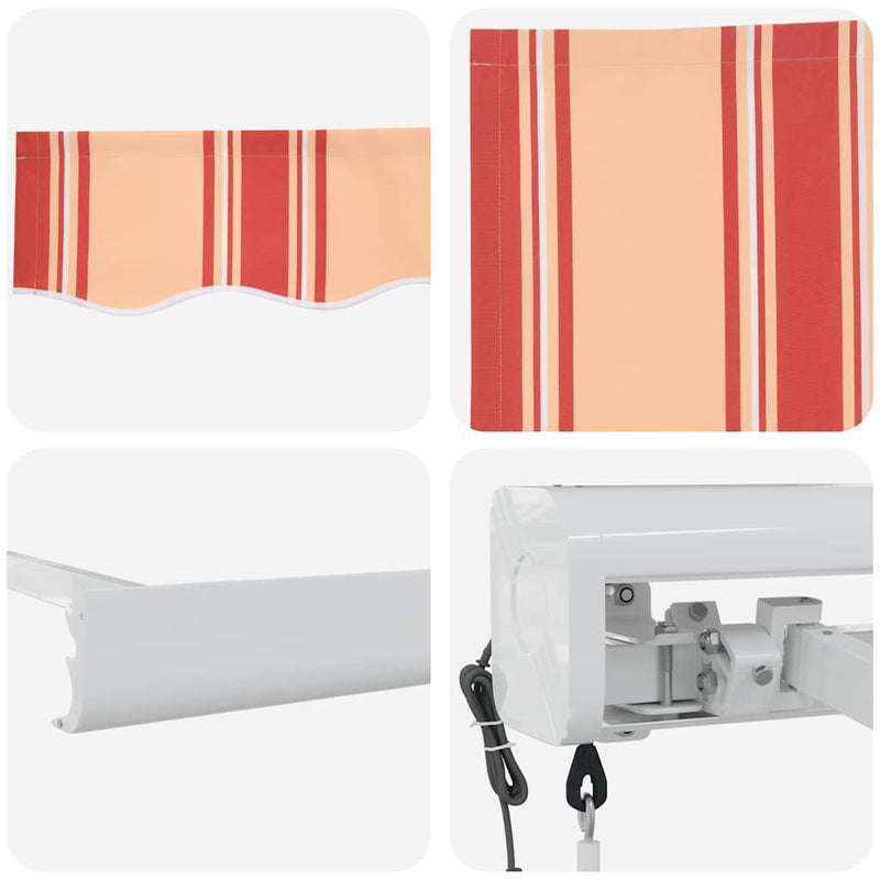 vidaXL Behúzható napellenző sárga és narancssárga 300 x 250 cm