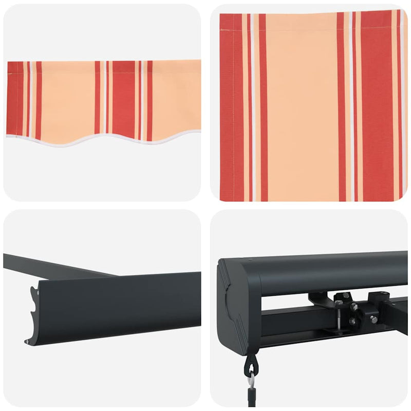 vidaXL Behúzható napellenző Sárga és narancs 300 x 250 cm