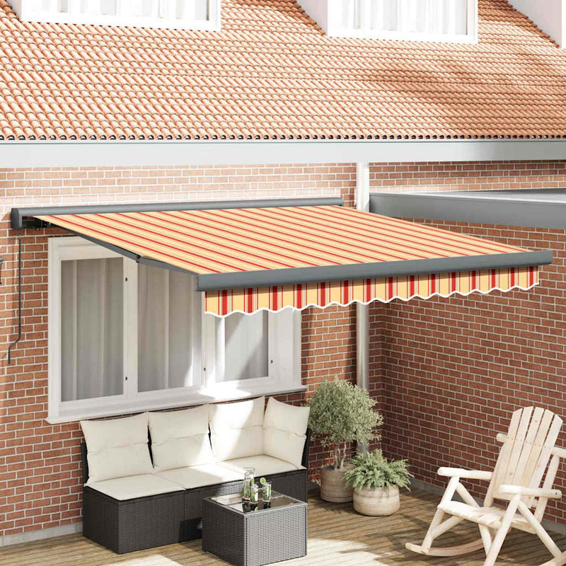 vidaXL Behúzható napellenző Sárga és narancs 300 x 250 cm