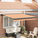 vidaXL Behúzható napellenző Sárga és narancs 300 x 250 x 165 cm
