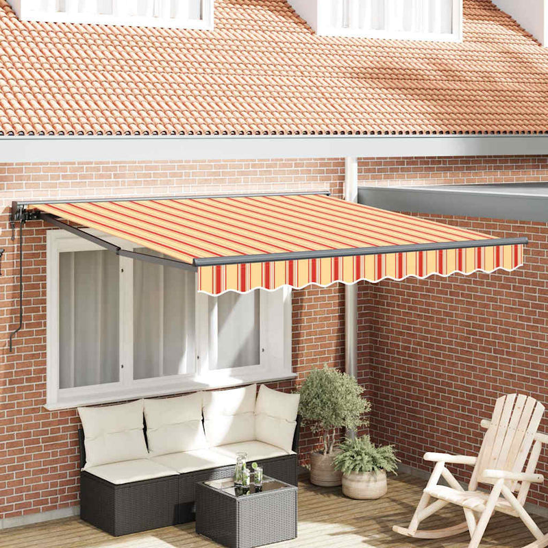 vidaXL Elektromos Kihúzható Napernyő Sárga és narancs 300x250 cm