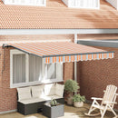 vidaXL Behúzható napellenző Sokszínű 300 x 250 cm Poliészter és acél