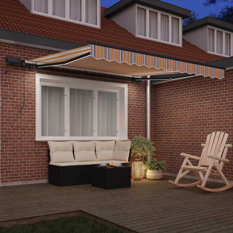 vidaXL Behúzható napellenző Sokszínű 300 x 250 cm szövet