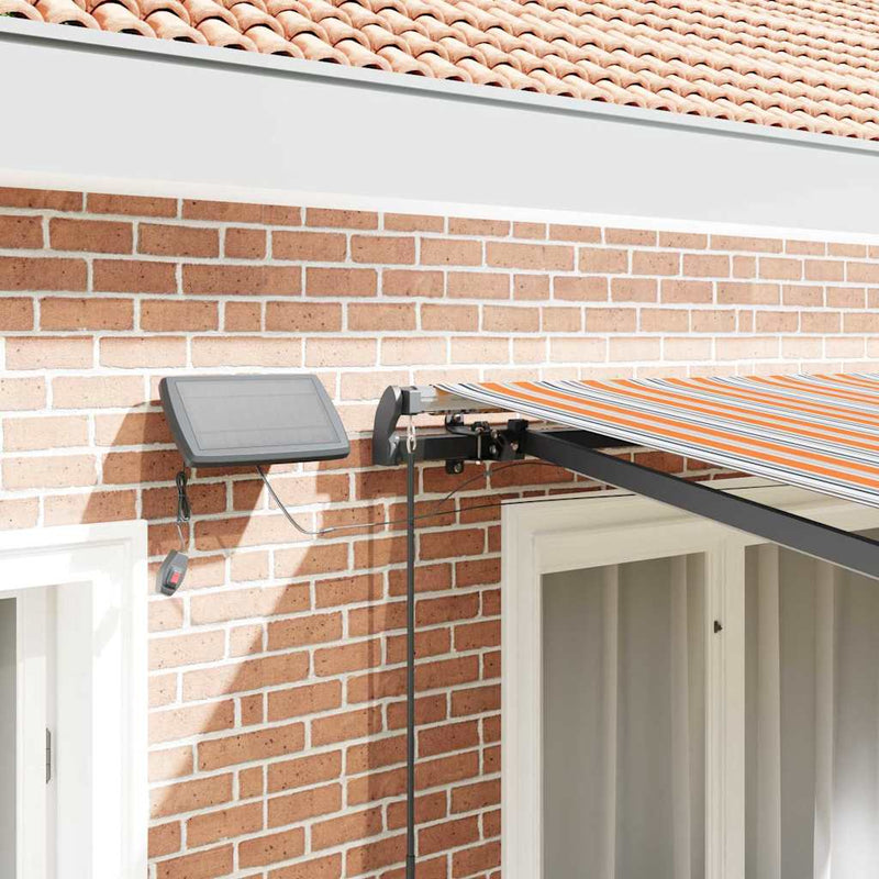 vidaXL Behúzható napellenző Sokszínű 300 x 250 cm szövet