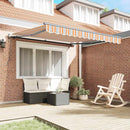 vidaXL Behúzható napellenző Sokszínű 300 x 250 cm szövet