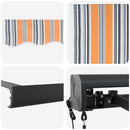 vidaXL Behúzható napellenző Sokszínű 300 x 250 cm Szövet és Fém