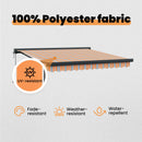 vidaXL Behúzható napellenző Sokszínű 300 x 250 x 165 cm Szövet és Fém