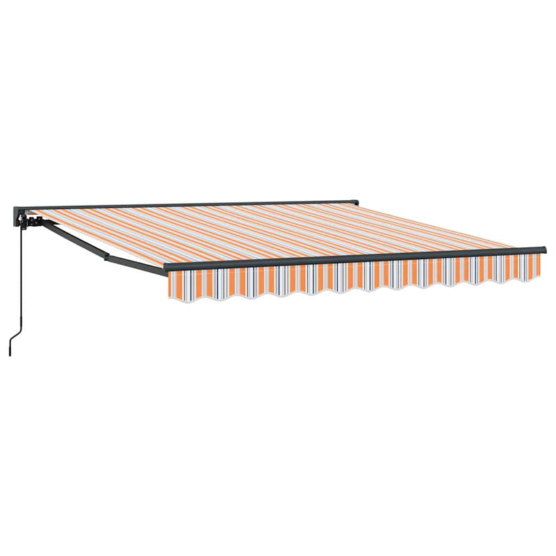 vidaXL Behúzható napellenző Tarka csíkos 300x250 cm szövet