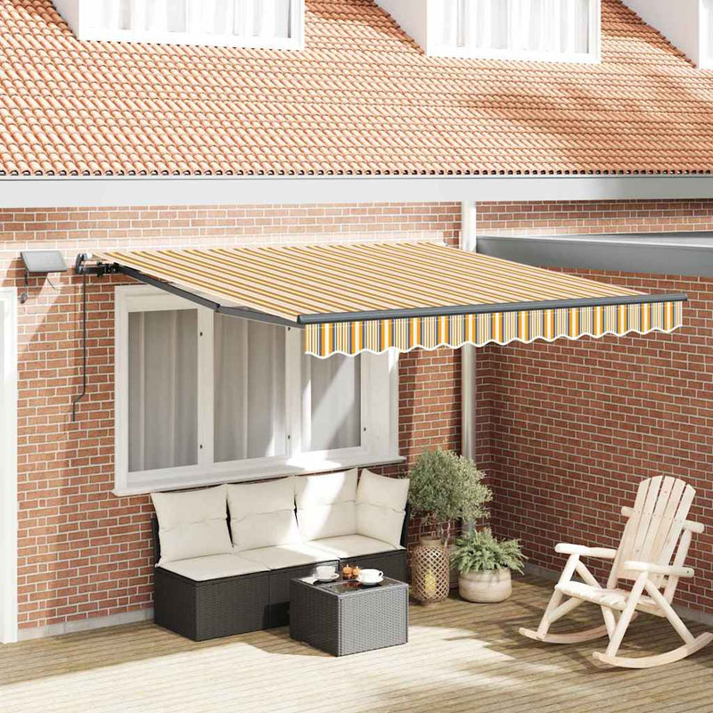 vidaXL Behúzható napellenző Sokszínű 300 x 250 cm szövet