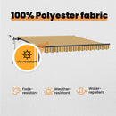 vidaXL Behúzható napellenző Sokszínű 300 x 250 cm Poliészter