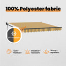 vidaXL Behúzható napellenző Sokszínű 300 x 250 cm Poliészter és fém