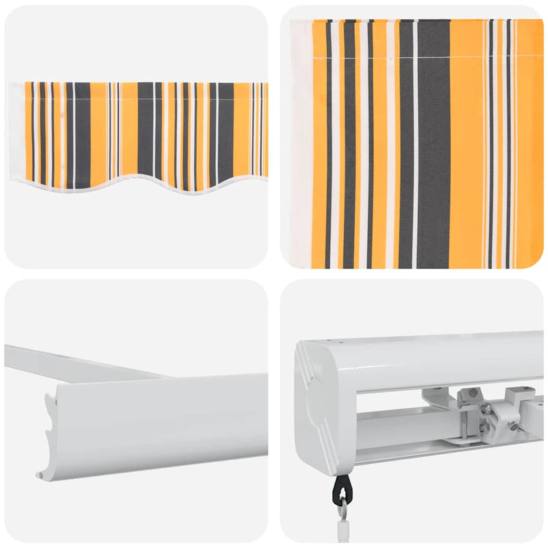 vidaXL Behúzható napellenző Sokszínű 300 x 250 cm Szövet és Fém
