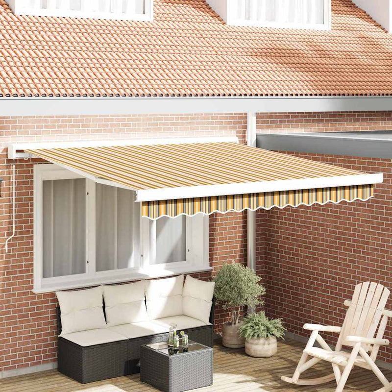 vidaXL Behúzható napellenző Sokszínű 300 x 250 cm Szövet és Fém