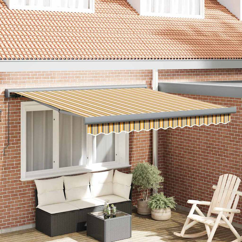 vidaXL Behúzható napellenző Sokszínű 300 x 250 cm Szövet és Fém