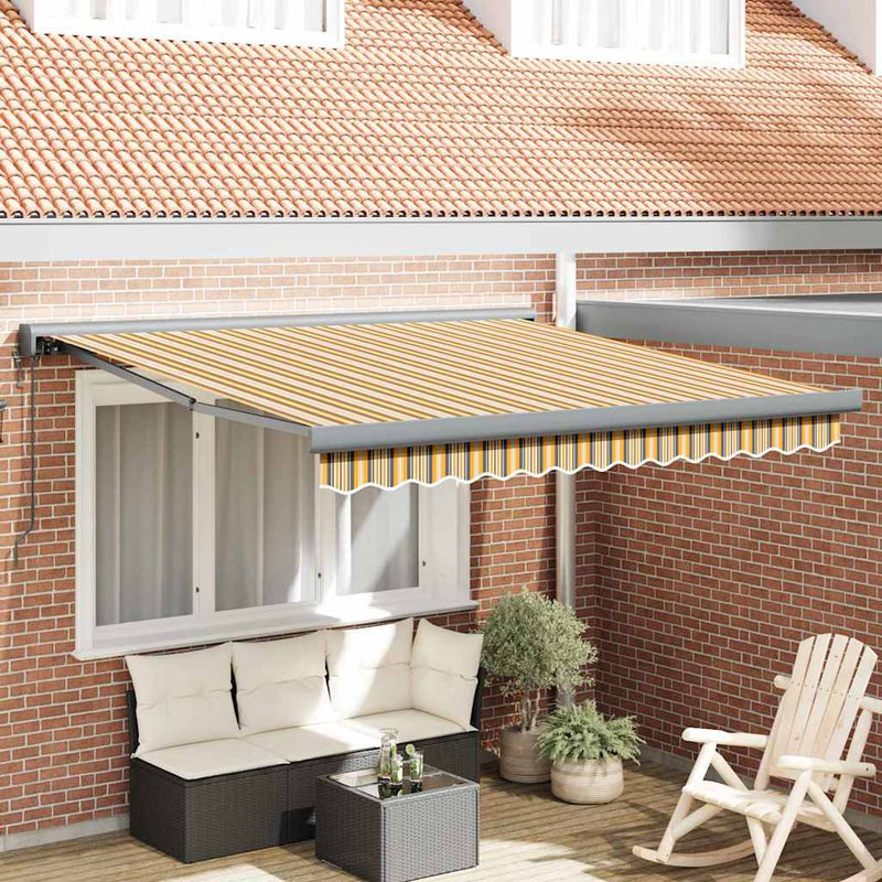 vidaXL Behúzható napellenző Sokszínű 300 x 250 cm Szövet, Fém