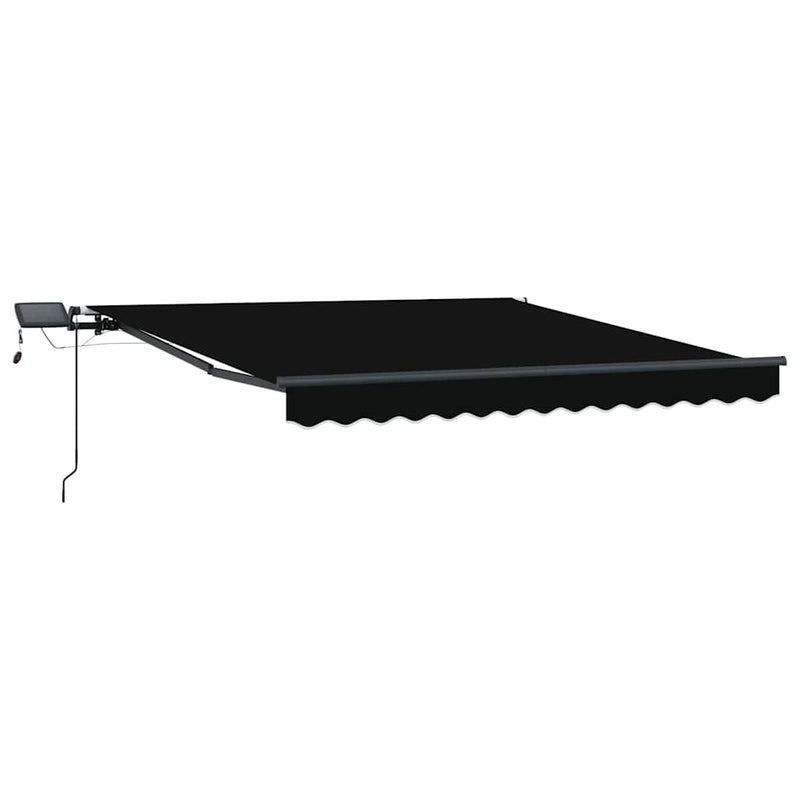 vidaXL Behúzható napellenző Fekete 300 x 250 cm szövet