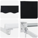 vidaXL Napernyő Fekete 300 x 250 x 165 cm Poliészter