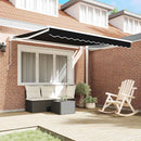 vidaXL Napernyő Fekete 300 x 250 x 165 cm Poliészter