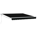 vidaXL Napernyő Fekete 300 x 250 x 165 cm Poliészter és fém