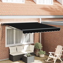 vidaXL Napernyő keret Fekete 300 x 250 cm Poliészter PU bevonattal