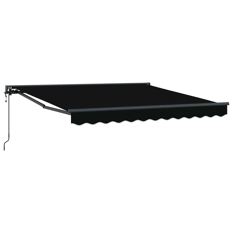 vidaXL Behúzható napellenző Fekete 300x250 cm szövet