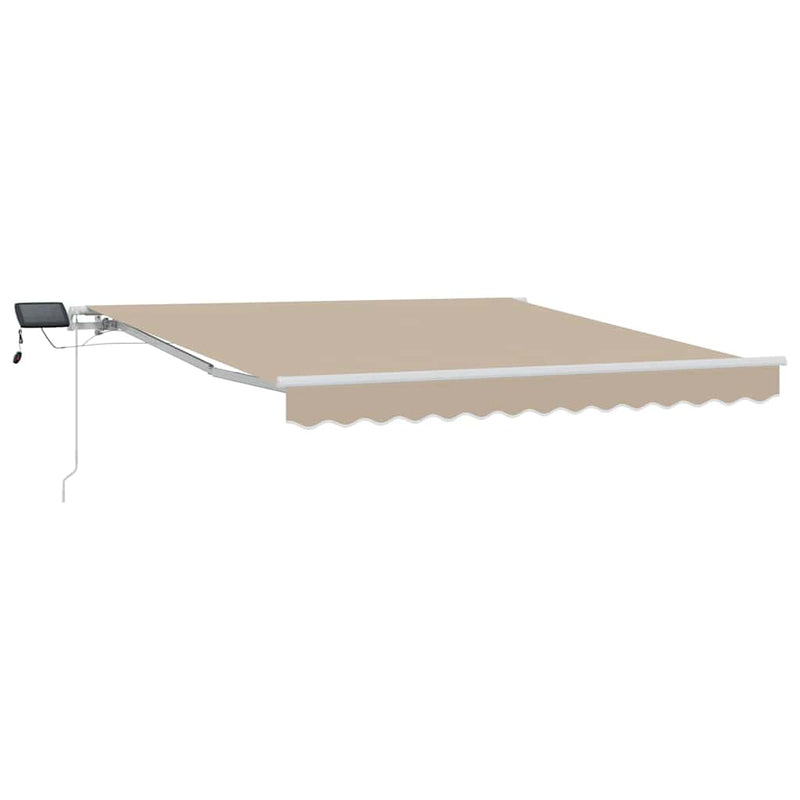 vidaXL Behúzható napellenző tartalmaz Bézs 300 x 250 cm szövet