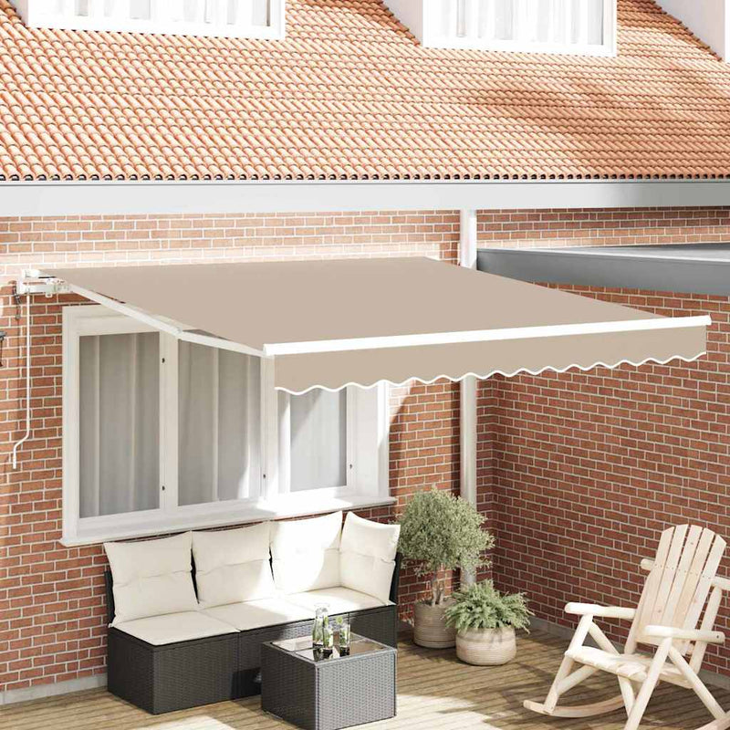 vidaXL Behúzható napellenző 300 x 250 cm Bézs