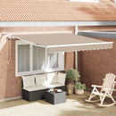 vidaXL Behúzható napellenző Bézs 300 x 250 cm Poliészter