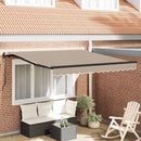 vidaXL Behúzható napellenző Bézs 300 x 250 cm szövet