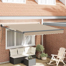 vidaXL Behúzható napellenző Bézs 300 x 250 x 165 cm Poliészter és fém