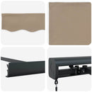 vidaXL Behúzható napellenző Bézs 300 x 250 cm Szövet és Fém