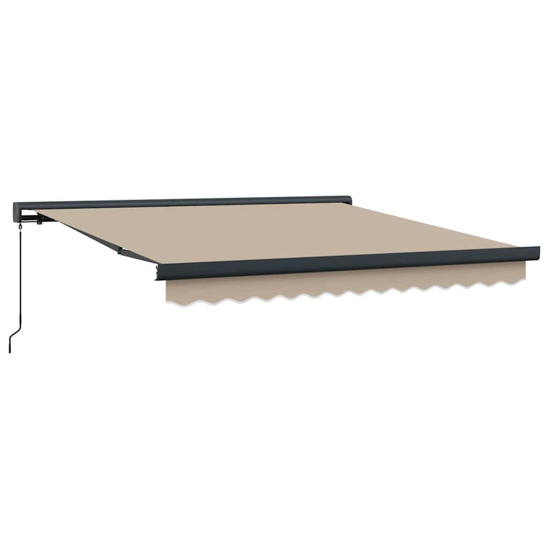 vidaXL Behúzható napellenző Bézs 300 x 250 cm Szövet és Fém