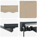 vidaXL Behúzható napellenző Bézs 300x250 cm szövet