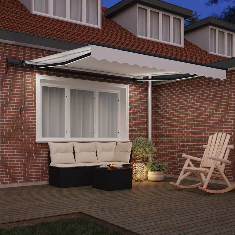 vidaXL Behúzható napellenző Fehér 300 x 250 cm szövet