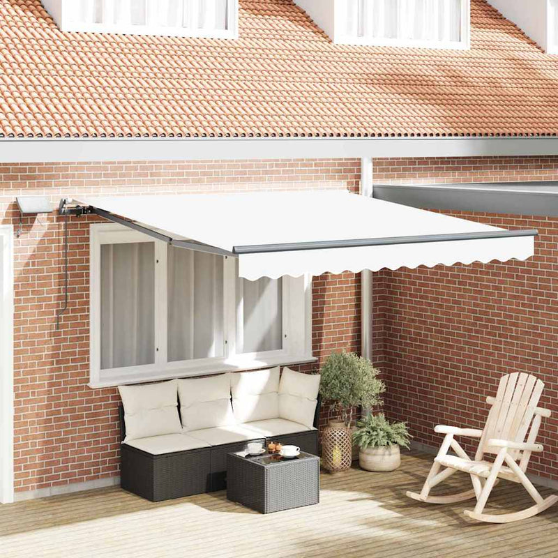 vidaXL Behúzható napellenző Fehér 300 x 250 cm szövet