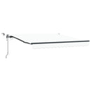 vidaXL Behúzható napellenző Fehér 300 x 250 cm Poliészter
