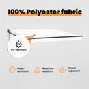 vidaXL Behúzható napellenző Fehér 300 x 250 x 165 cm Poliészter és fém