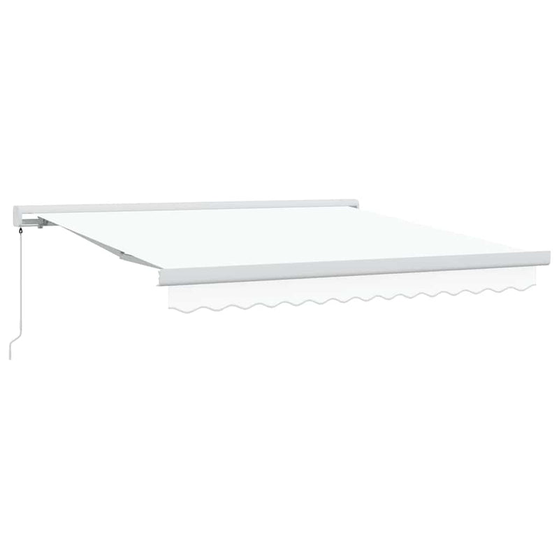 vidaXL Behúzható napellenző Fehér 300 x 250 cm Szövet és Fém