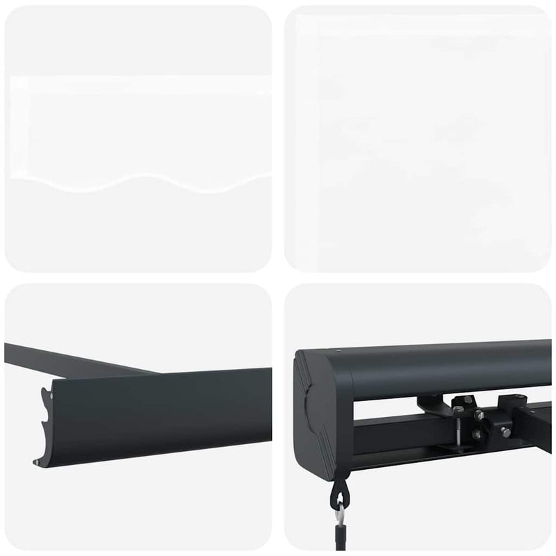 vidaXL Behúzható napellenző Fehér 300 x 250 cm Szövet és Fém