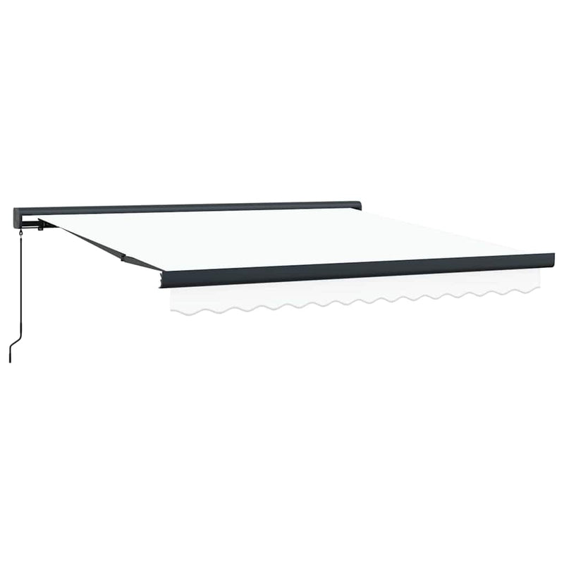 vidaXL Behúzható napellenző Fehér 300 x 250 cm Szövet és Fém