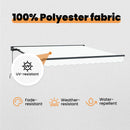 vidaXL Napernyő keret Fehér 300 x 250 cm Poliészter PU bevonattal