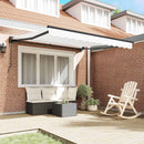 vidaXL Behúzható napellenző Fehér 300x250 cm szövet