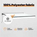 vidaXL Napernyő keret Fehér 300 x 250 cm Poliészter PU bevonattal