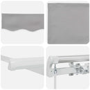 vidaXL Behúzható napellenző Világosszürke 300 x 250 x 165 cm