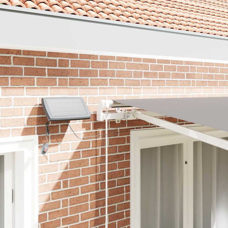 vidaXL Behúzható napellenző Világosszürke 300 x 250 cm szövet